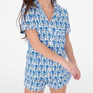 Roller Rabbit Blue and White Pajama Set